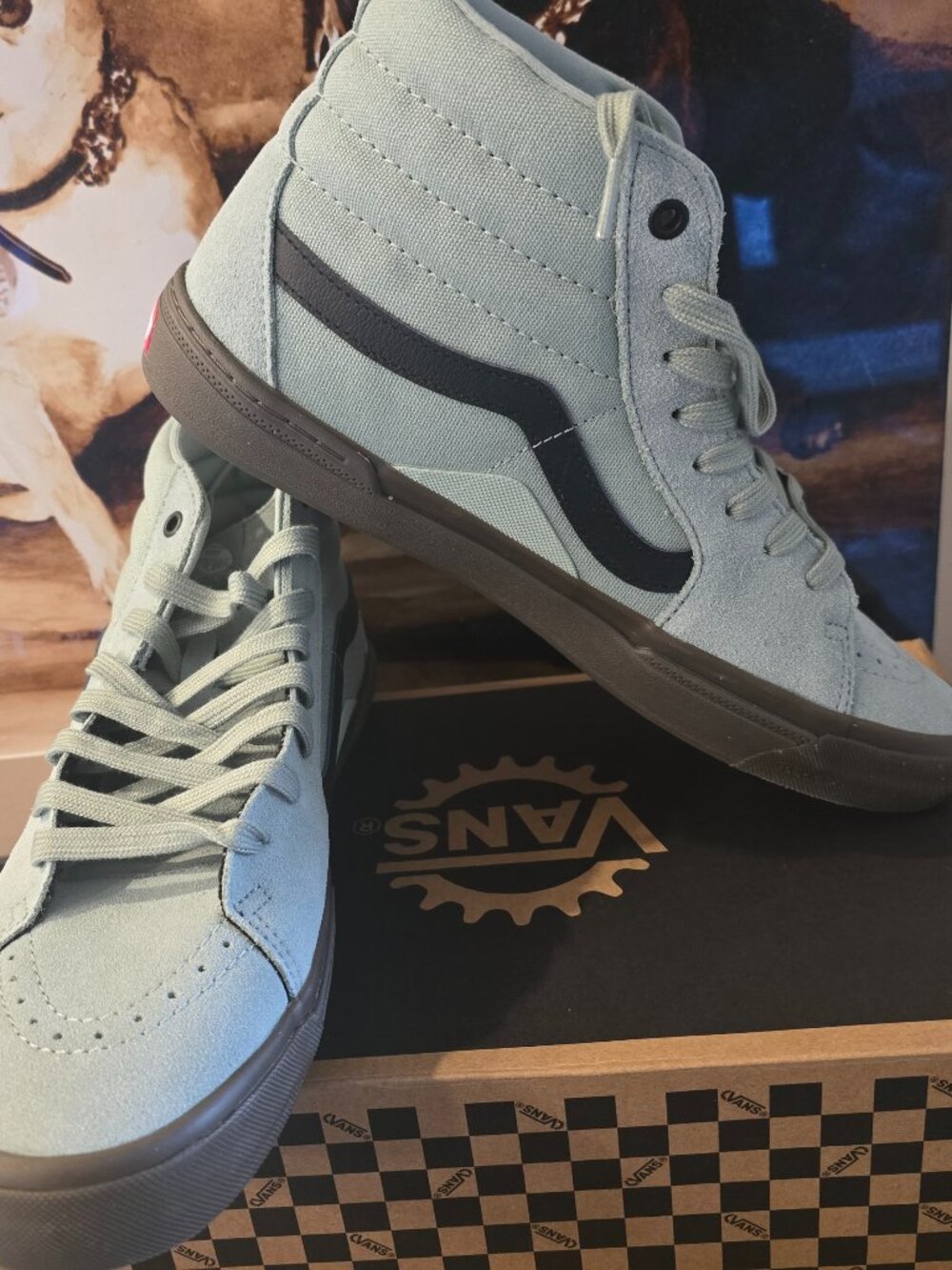 Vans BMX Sk8 Sneakers Hi Gum Gray Olive VN000D3QEMW New Rare Men Shoes Size 11
